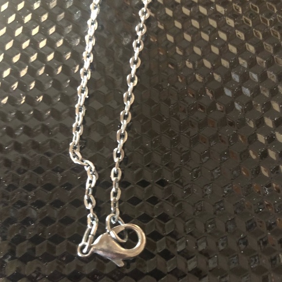 Silver tone necklace/earrings set, Chain Tassel, Black & Silver Beading, NWT - Picture 2 of 4